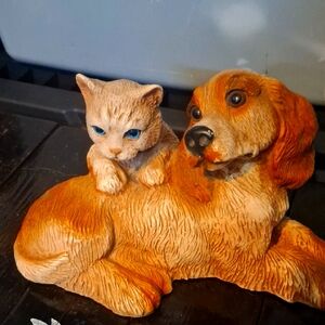 Charming Cat and Dog Figurine